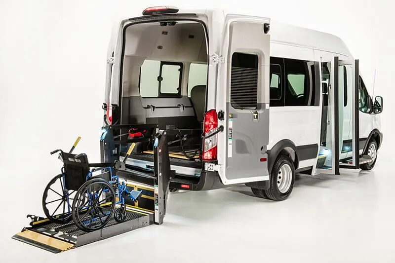 Wheelchair-accessible rear entry van